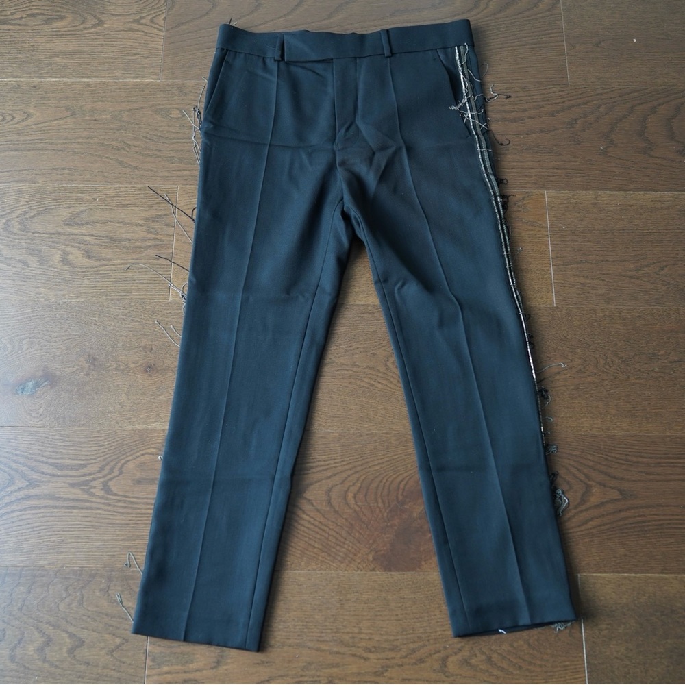 Haider Ackermann Black Dress Pants with Chain Detailing